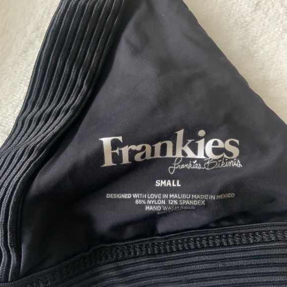 Frankie’s Bikinis Ribbed Top - Black - Size Small - Picture 4 of 5